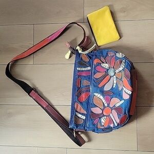 Ameri Leather Avie Multicolor Leather Cross Body Bag